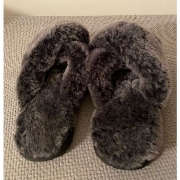 EMU AUSTRALIA SLIPPERS Slip On Gray Mayberry Sheepskin Fuzzy slipper shoes sz W - Picture 7 of 11